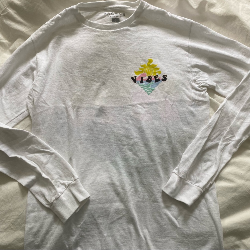 Pacsun long sleeve shirt. White. Small